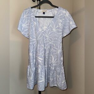 Universal Thread Light Blue Floral Babydoll Dress Ladies S